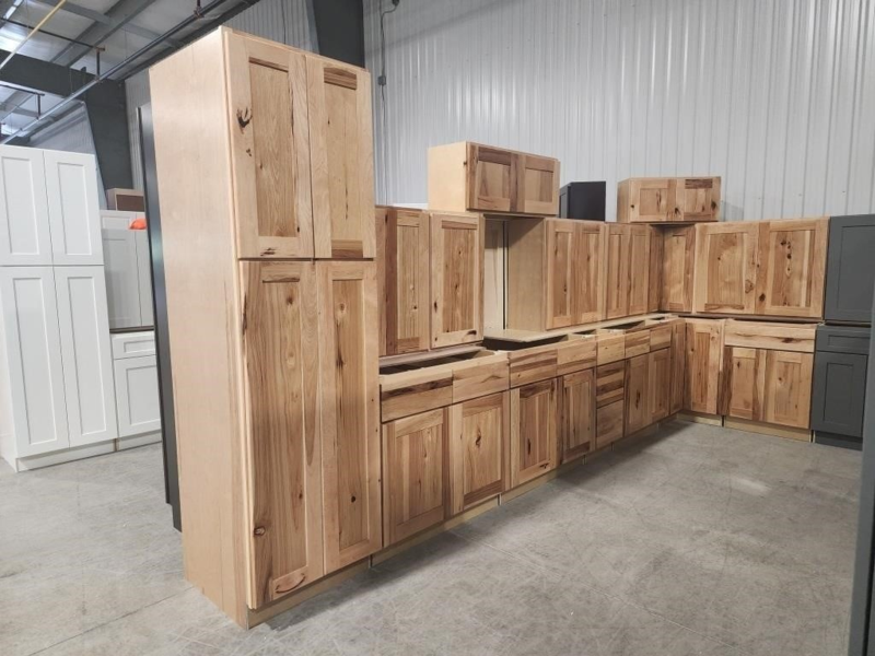 30" Hickory Shaker Kitchen Cabinet Set photo