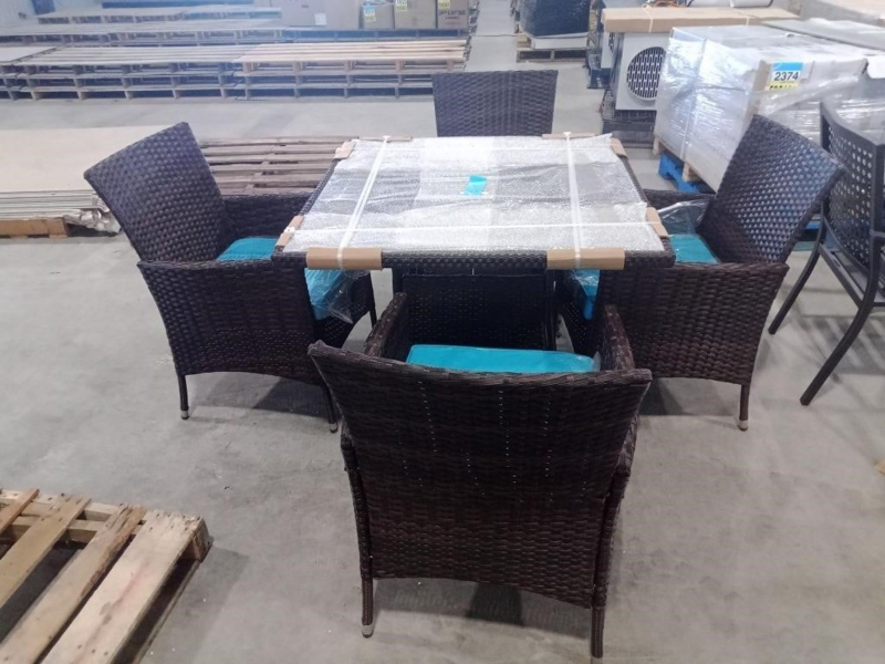 5 Pc Wicker Outdoor Patio Set photo